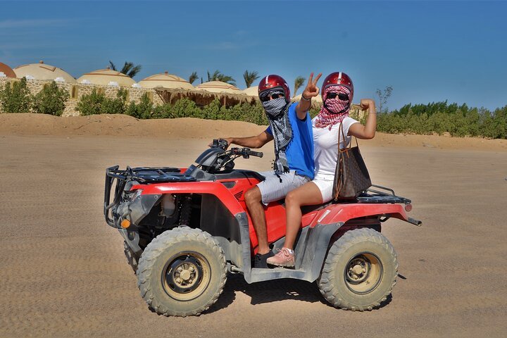 Hurghada Super Safari Adventure with Quad Bike, Spider Car, Camel Ride, Dinner & Party