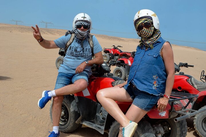 Hurghada Super Safari Adventure with Quad Bike, Spider Car, Camel Ride, Dinner & Party