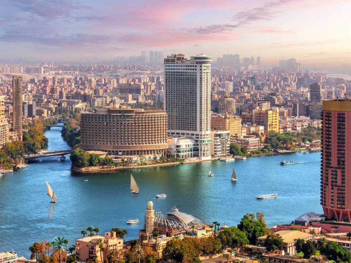 Giza Pyramids Cairo city skyline Giza Pyramids Cairo city skyline